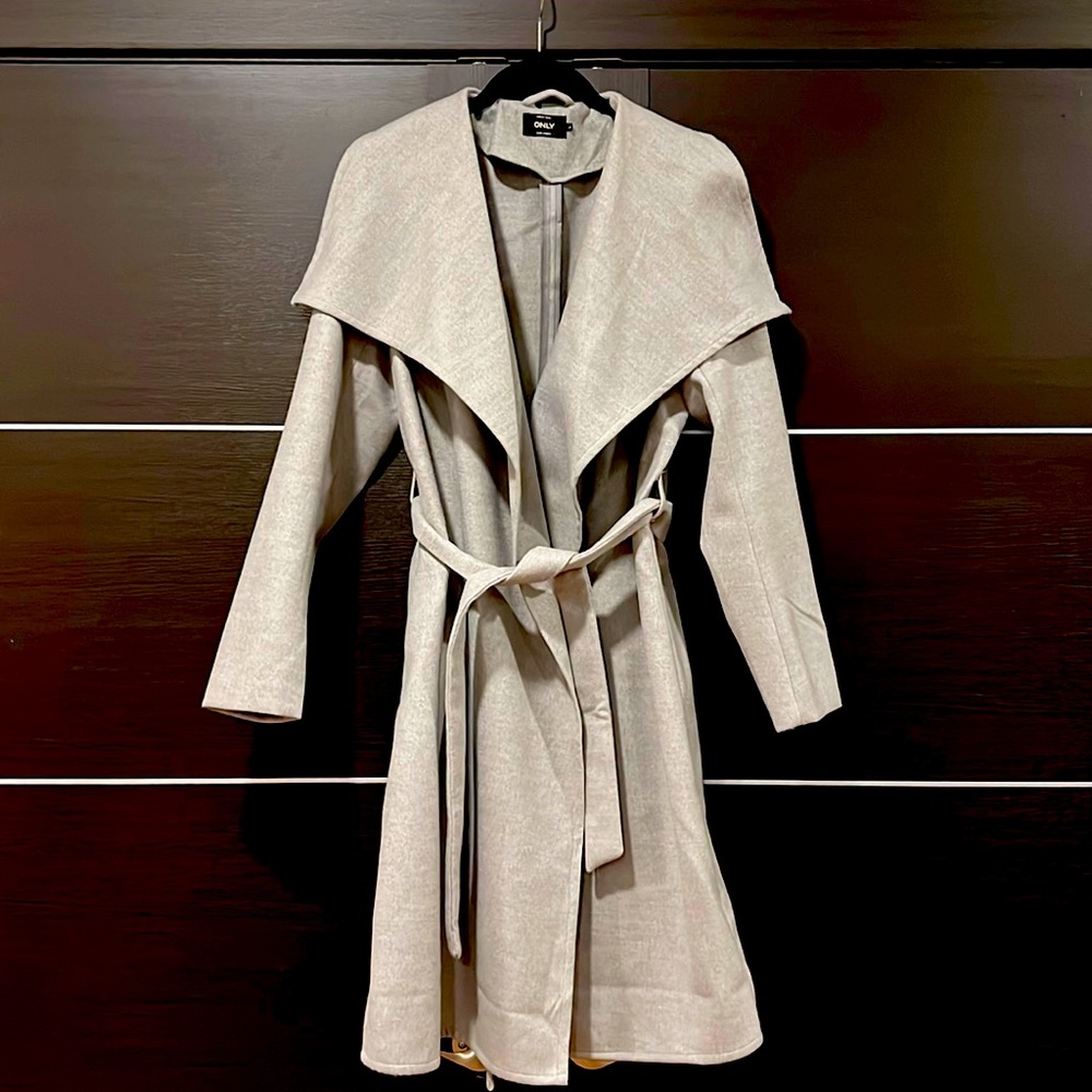 ONLY Grey Trench Coat | Large